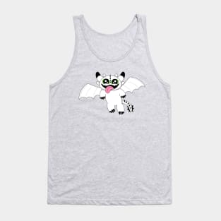 White and black Nightlight Dragon Tank Top